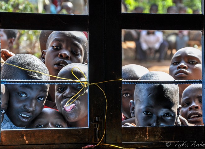 Curious Boys Watching the Muzungu’s, Gishanda Rwanda